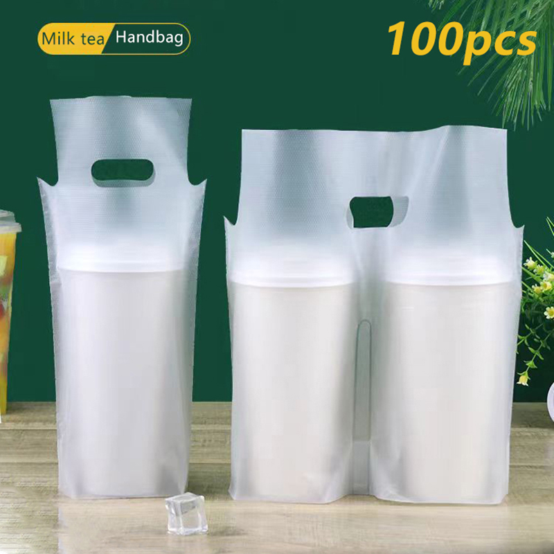Mug Tea Coffee - 100Pcs 싱글/더블 컵 밀크티 포장 가방