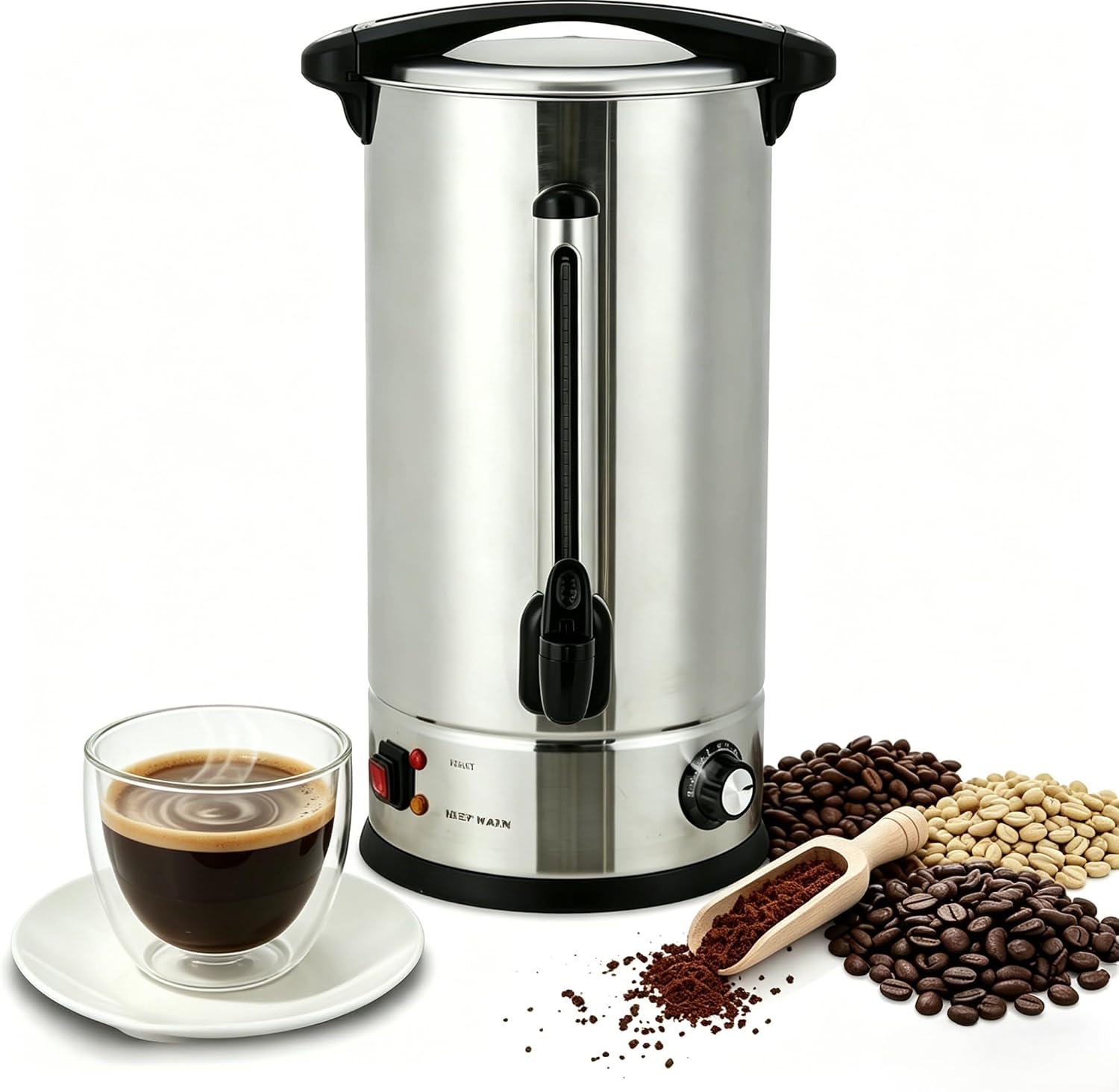 Coffee Tea Urn - Tacleekii 18L 상업용 커피 디스펜서, 120컵