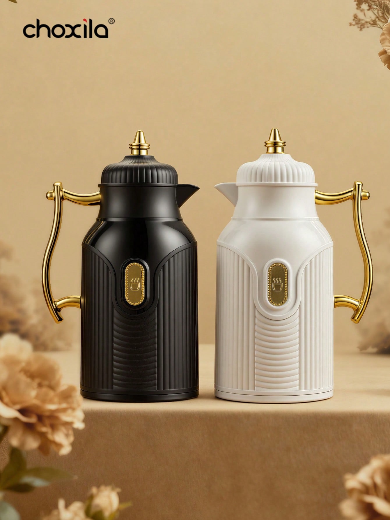 Coffee Tea Warmer - 1개 대용량 보온 주전자, 금도금 스타일의