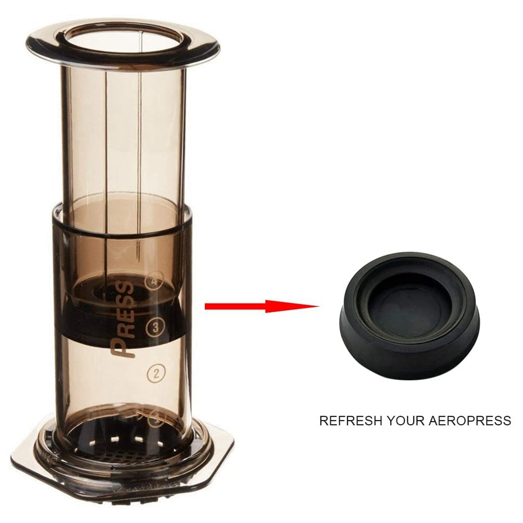 Aeropress Coffee Maker - A84G-4X 에어로프레스 부품용 플런저 고무 씰