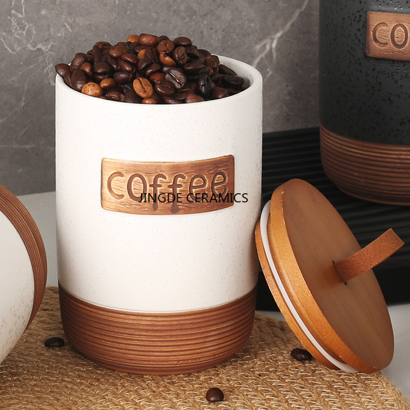 1pc 세라믹 봉인 된 항아리 커피 설탕 저장 항아리  - Coffee Tea Sugar Canister Set 리뷰 및 가격