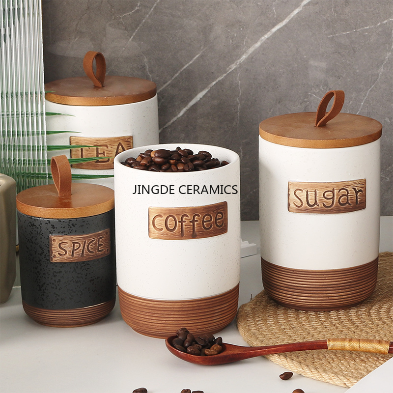 1pc 세라믹 봉인 된 항아리 커피 설탕 저장 항아리  - Coffee Tea Sugar Canister Set 리뷰 및 가격