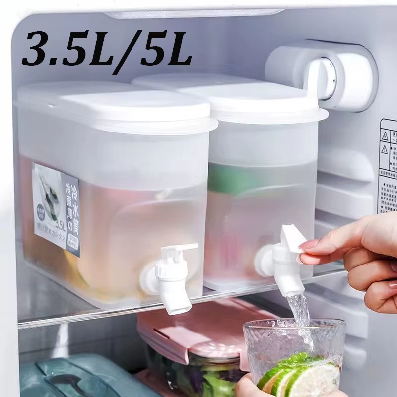 냉장고에 수도꼭지가있는 3.5L/5L 대용량 차가운 주 - Cold Brew Jar 리뷰 및 가격