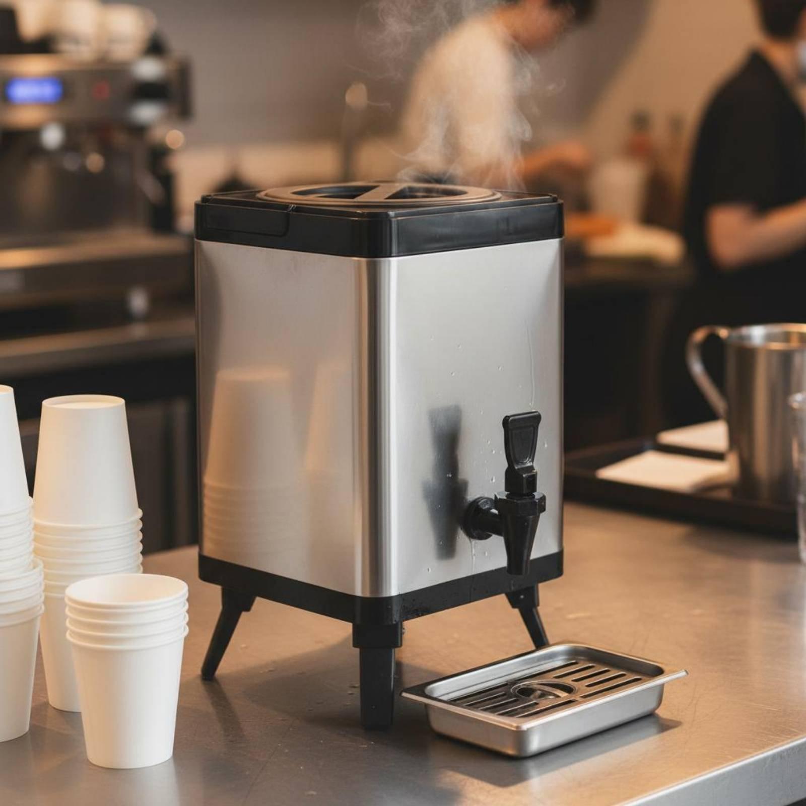 삼중 단열 음료 디스펜서, 스테인리스 스틸 내부, 상업 - Coffee Tea Urn 리뷰 및 가격