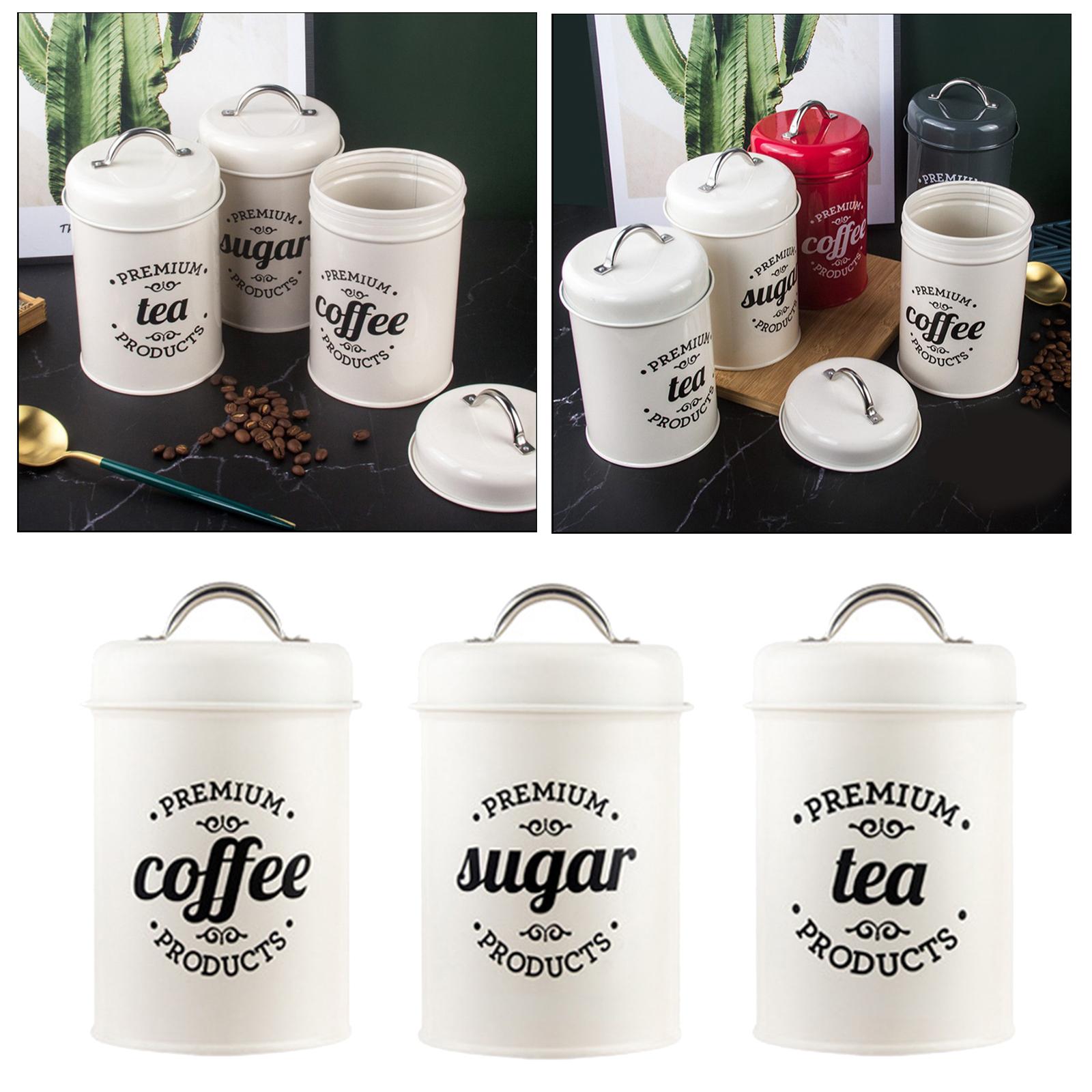 금속 주방 용기 세트 커피 차 설탕 보관 용기 식품 보 - Coffee Tea Sugar Canister Set 리뷰 및 가격