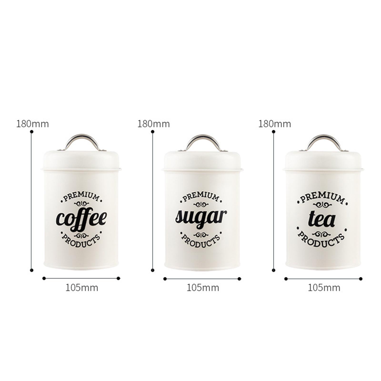 금속 주방 용기 세트 커피 차 설탕 보관 용기 식품 보 - Coffee Tea Sugar Canister Set 리뷰 및 가격