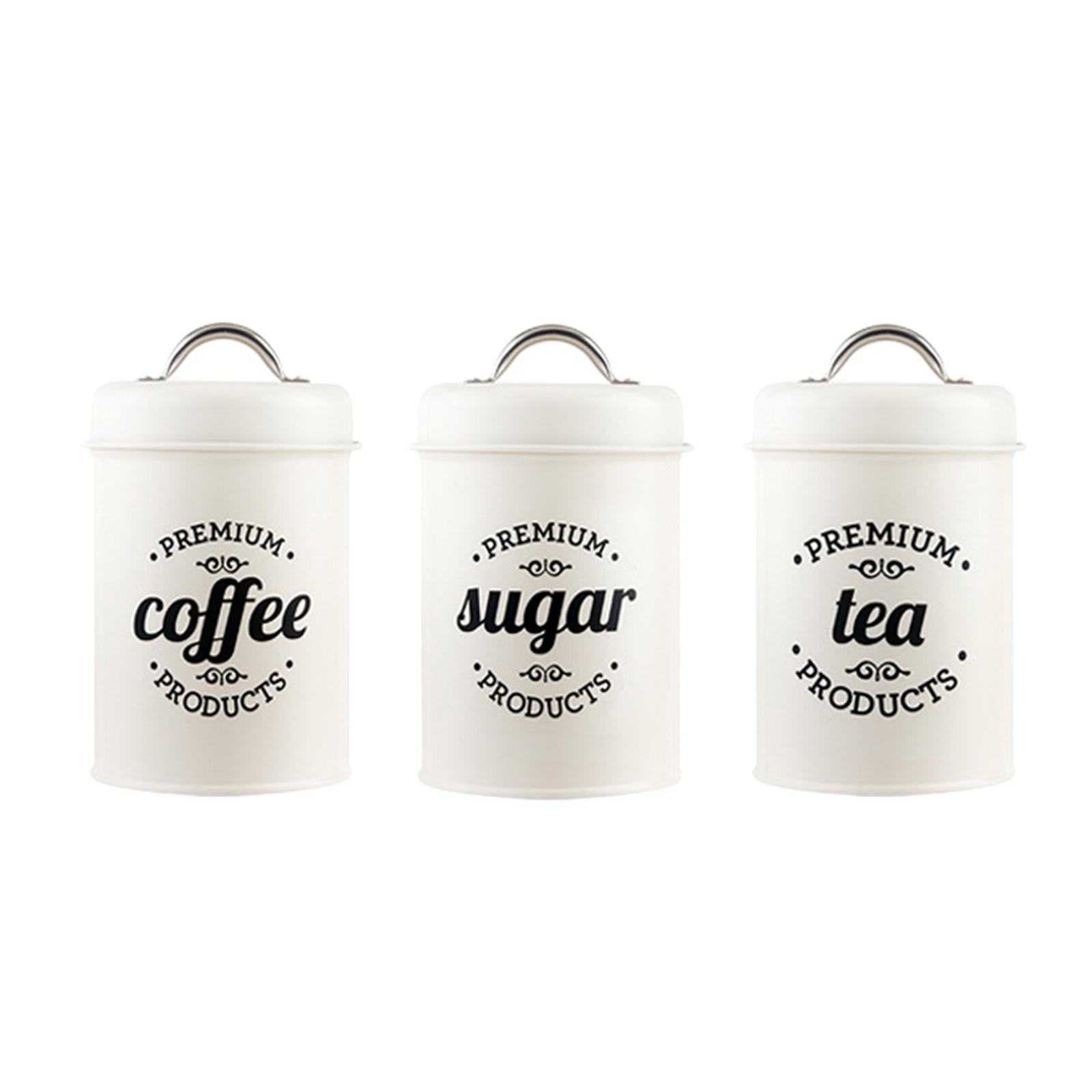 금속 주방 용기 세트 커피 차 설탕 보관 용기 식품 보 - Coffee Tea Sugar Canister Set 리뷰 및 가격